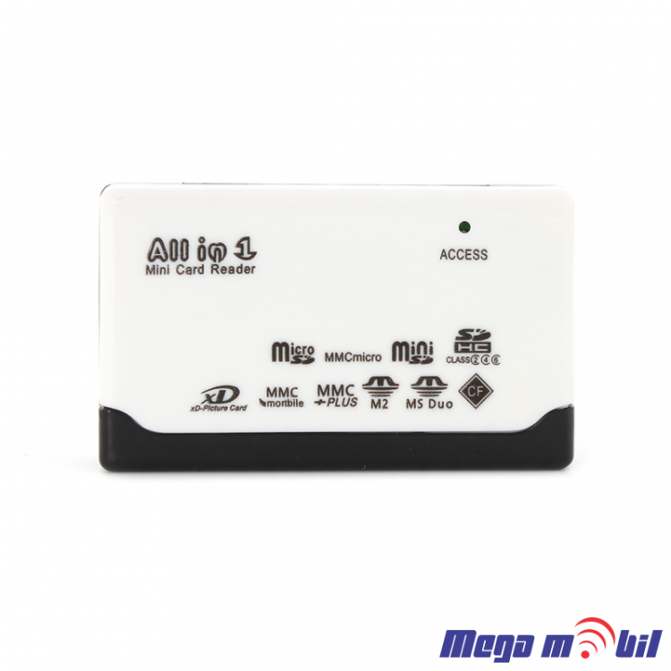 Citac za memoriska kartica All in one Tip2 white