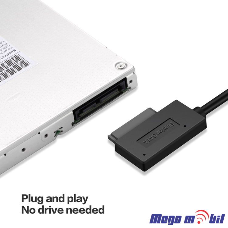Adapter USB 3.0 na SATA 7+6 13pin za laptop opticki ured