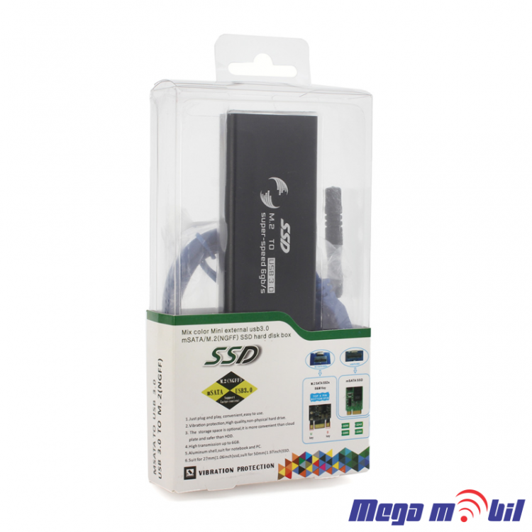 Adapter m.2 SSD na USB crn