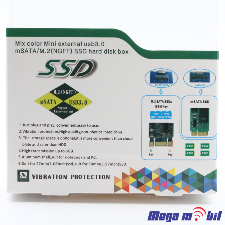 Adapter m.2 SSD na USB crn