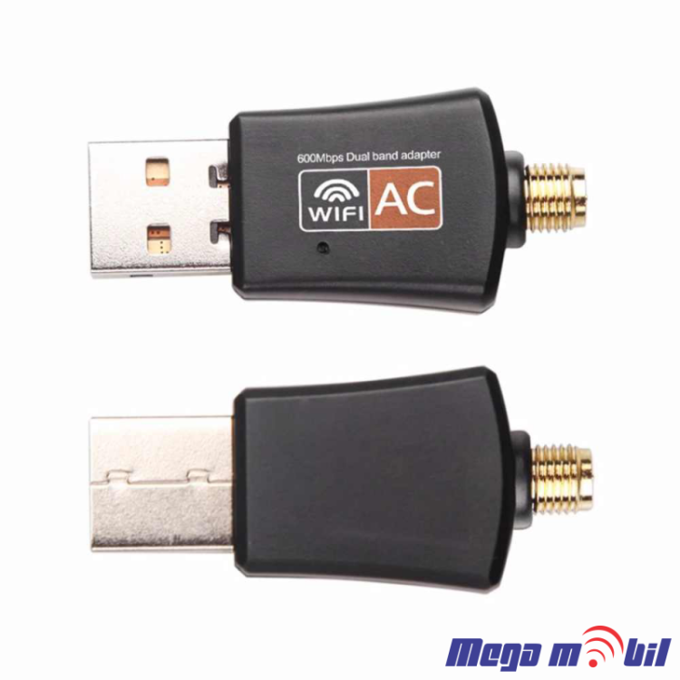 Wireless USB dual band adapter so antena 2.4GHz 5GHz 600Mb