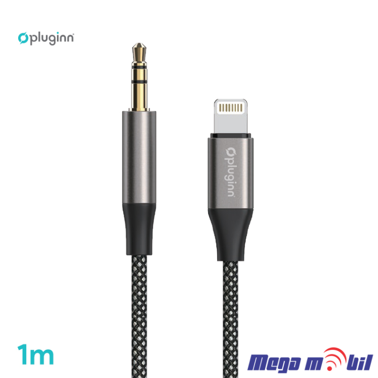 Kabel Pluginn 3.5mm na iPhone 1m black
