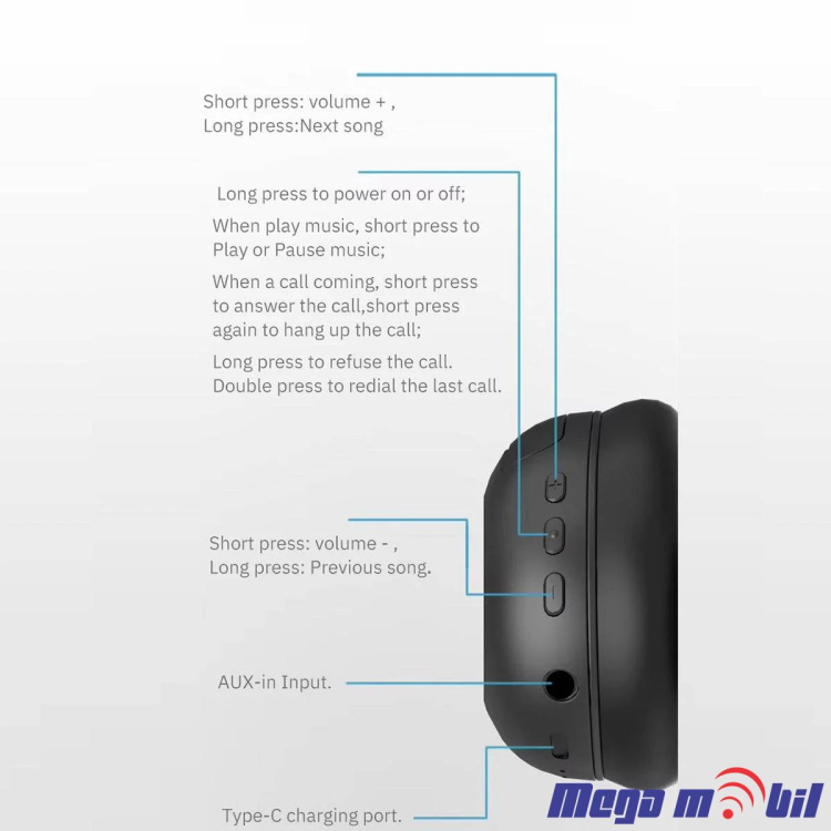 Slusalki Bluetooth APEX 5 black