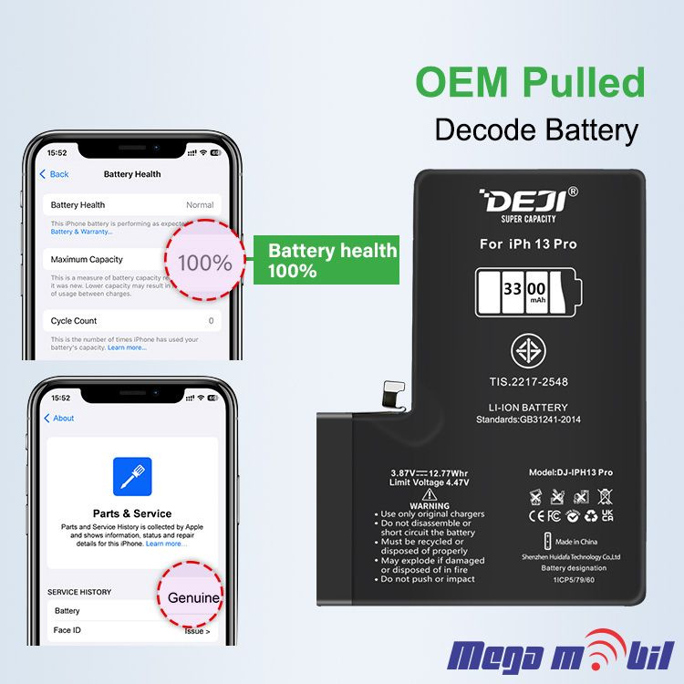 Baterija iPhone 14 Pro Max Deji Decode (4750mAh) 