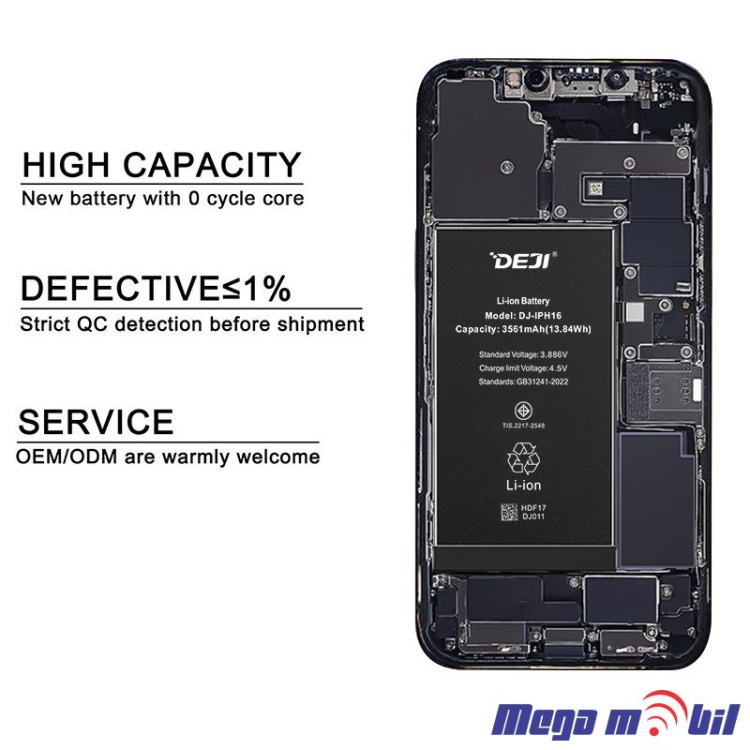Baterija iPhone 16 Pro Deji (3582mAh)