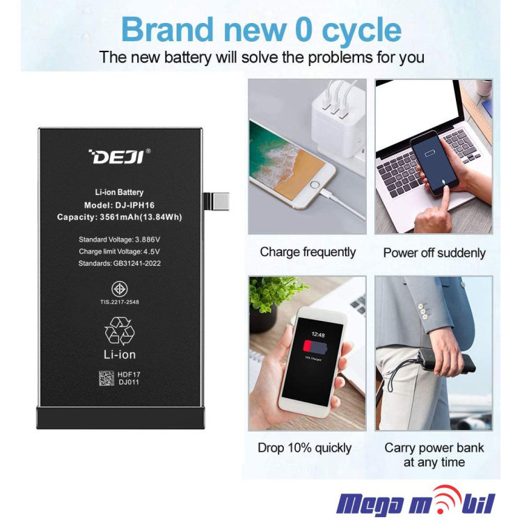 Baterija iPhone 16 Pro Deji (3582mAh)