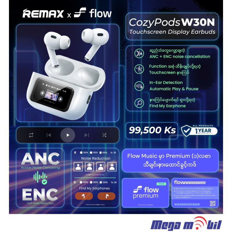 Slusalki Bluetooth REMAX CozyPods W30N white