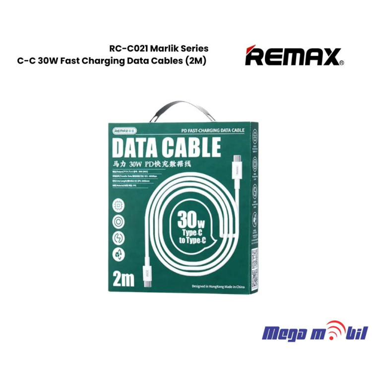 Data Kabel Type C PD REMAX Marlik RC-C021 30W 1m Fast white