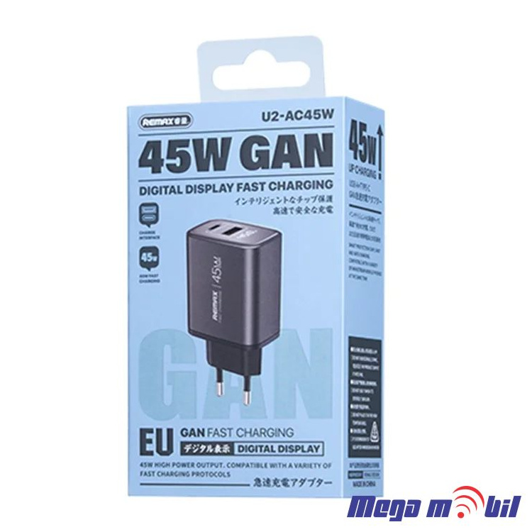 Polnac 220V REMAX 45W PD+QC GaN U2-AC45W
