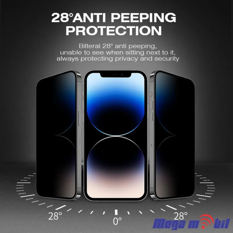 Tempered glass za iPhone 17 Pro X MAN Privacy