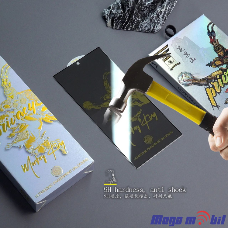 Tempered glass za iPhone 17/16 Pro Monkey King Privacy