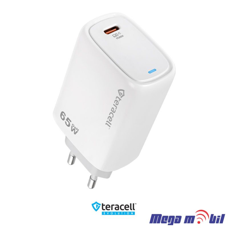 Polnac 220V Type C Teracell Evolution TC-20 GaN, PD 65W white 