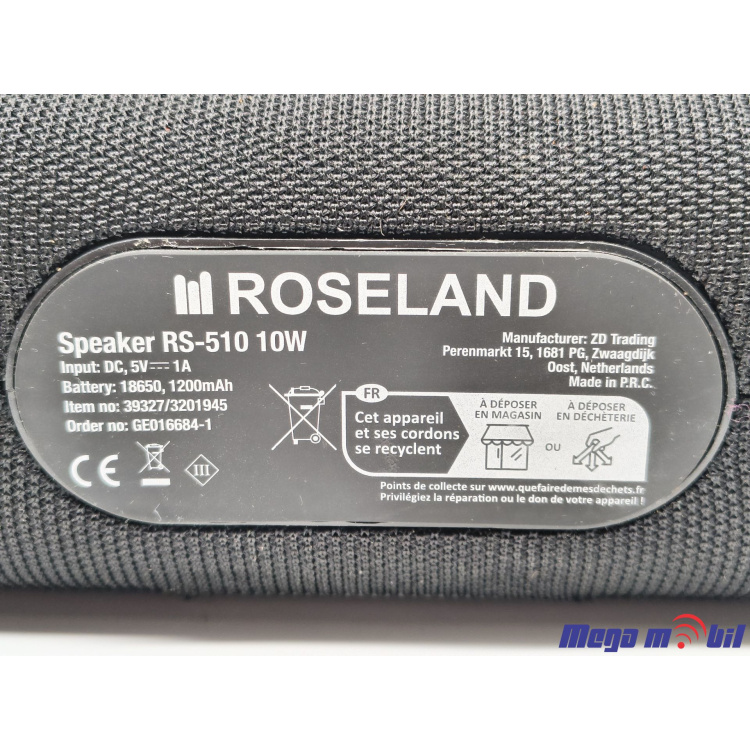 Zvucnik Bluetooth ROSELAND RS-510 black