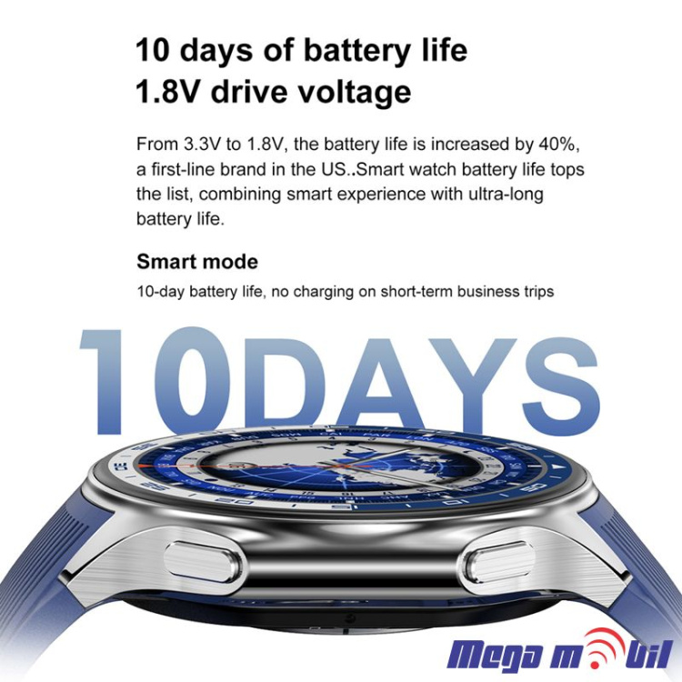 Smart Watch DT watch X silver (kozno +silikonsko remce)