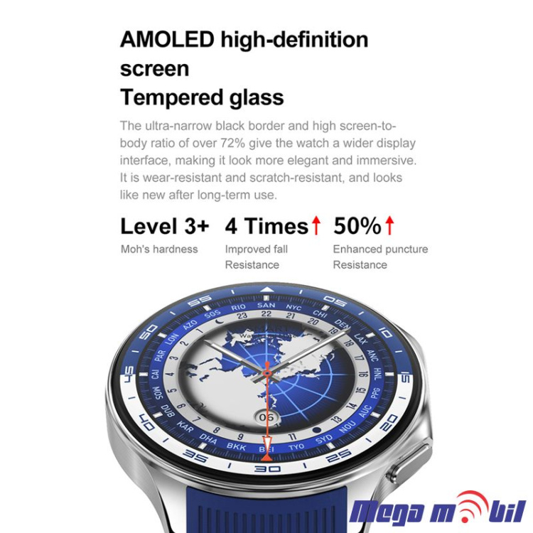 Smart Watch DT watch X silver (kozno +silikonsko remce)