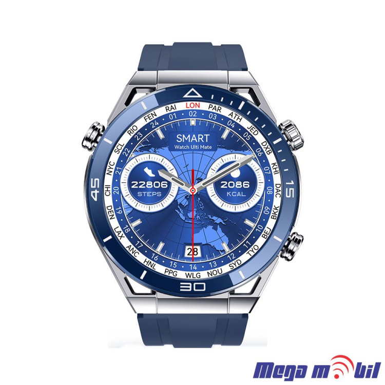 Smart Watch DT Ultramate blue (metalno +silikonsko remce)