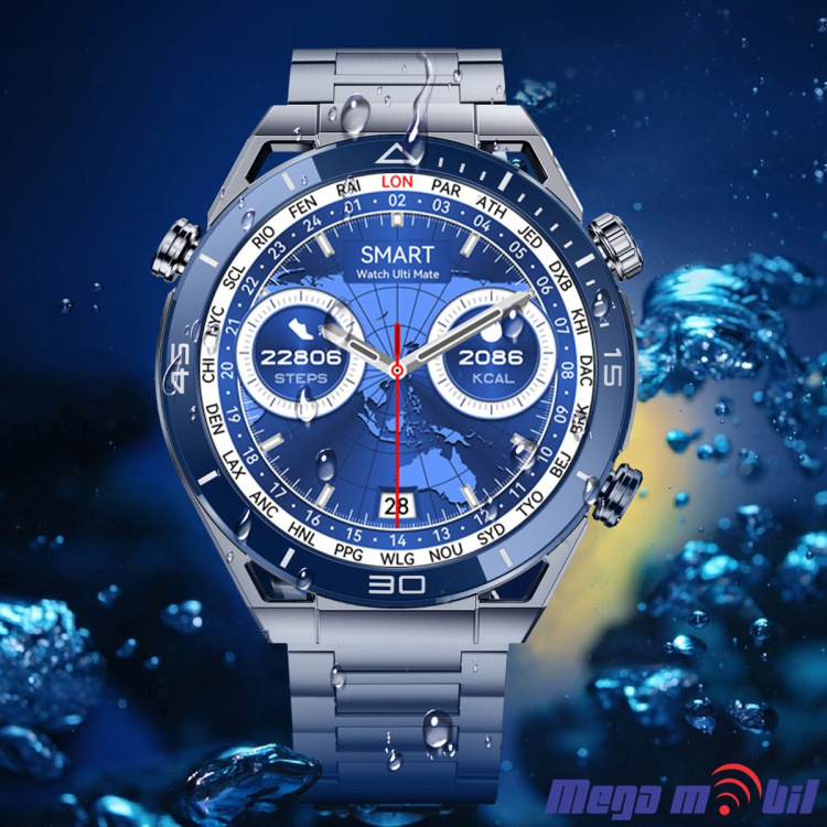 Smart Watch DT Ultramate blue (metalno +silikonsko remce)