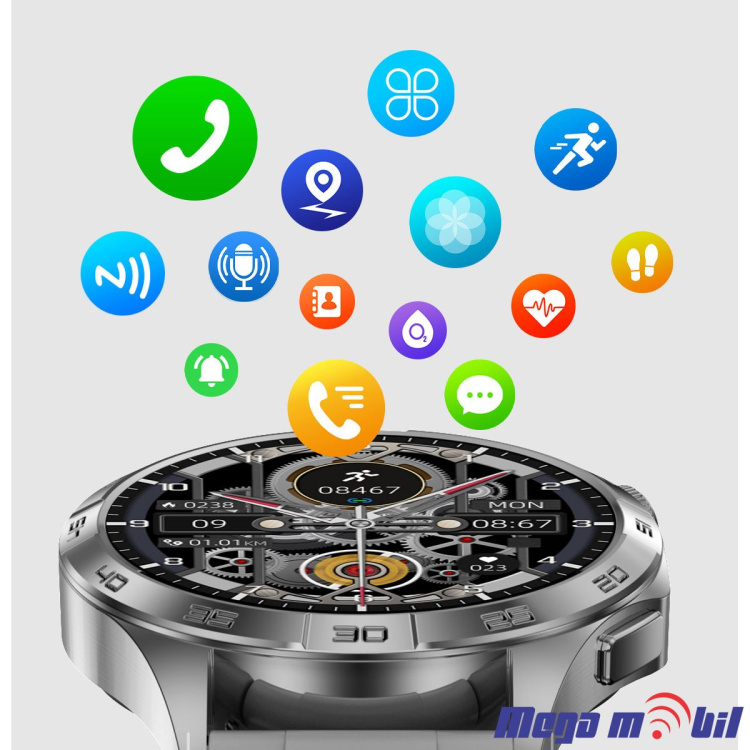 Smart Watch DT4 black (silikonsko remce)