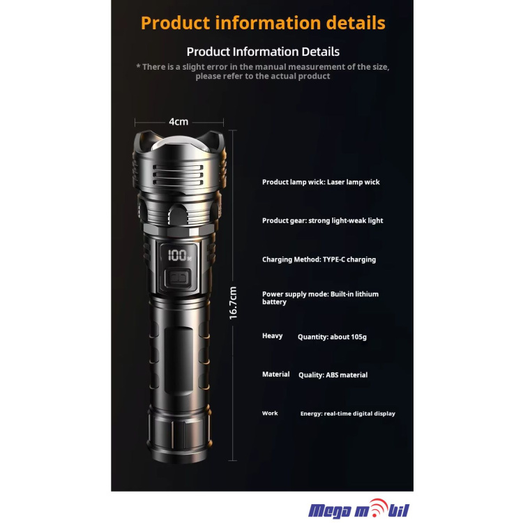 Bateriska LED Lampa YJ-36