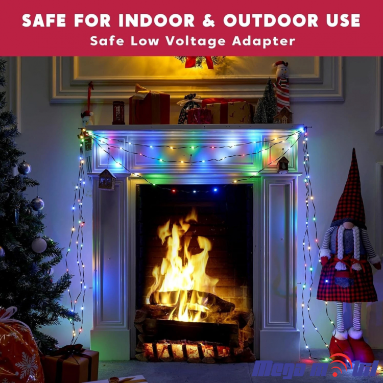 Novogodisen ukras LED sijalicki RGB (100m) so dalecinsko