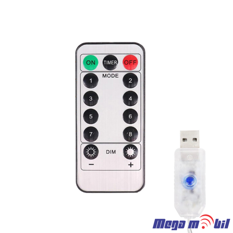 Novogodisen ukras LED sijalicki za elka toplo zolta 3m