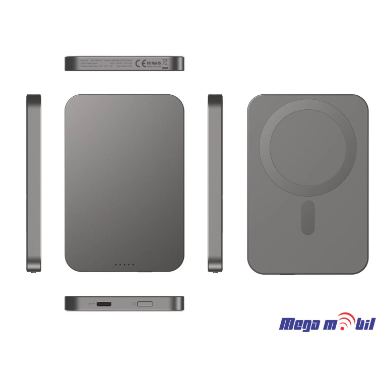 Baterija eksterna 5000mAh Magnetic Wireless