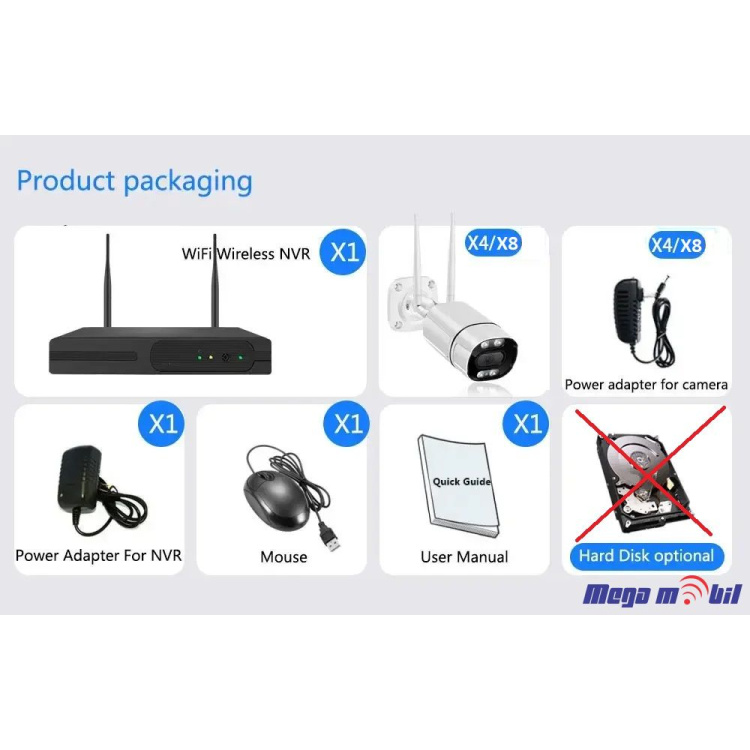 NVR WiFi SET KIT-04HB 4CH