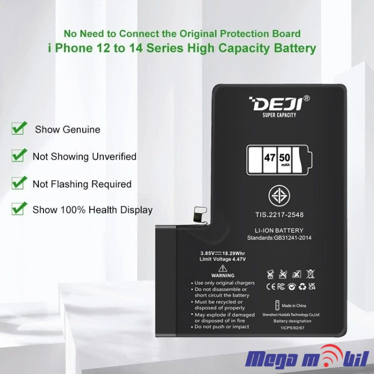 Baterija iPhone 15 Pro Max Deji Genuine (4770mAh)