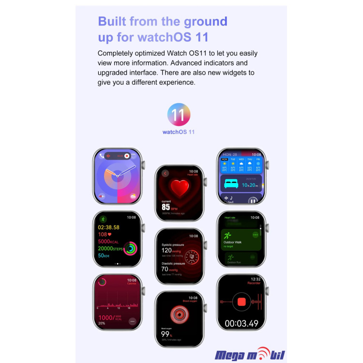 Smart Watch DT Watch X Mini 42mm silver