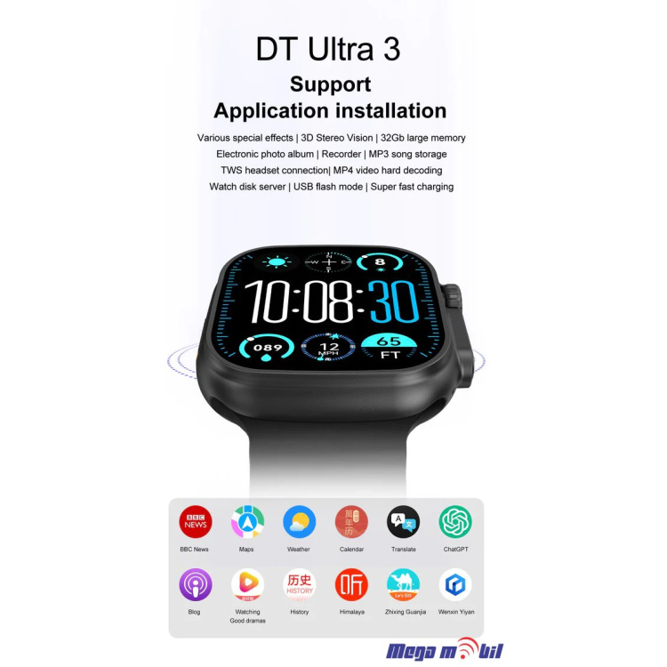 Smart Watch DT Ultra 3 grey