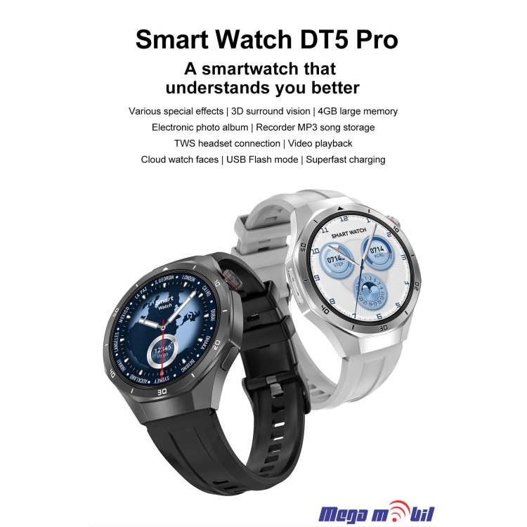 Smart Watch DT 5 Pro silver
