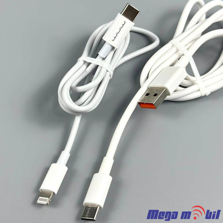 Polnac 220V iPhone/Type C PD WUW-T101 PD20W+QC18W so dva kabli