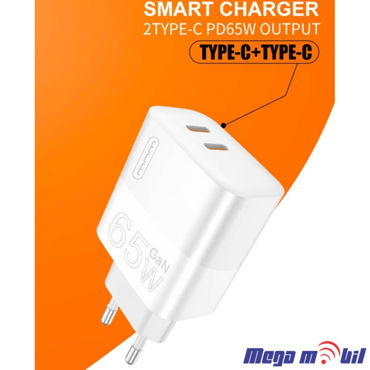 Polnac 220V WUW-C198 PD 65W+PD 20W GaN