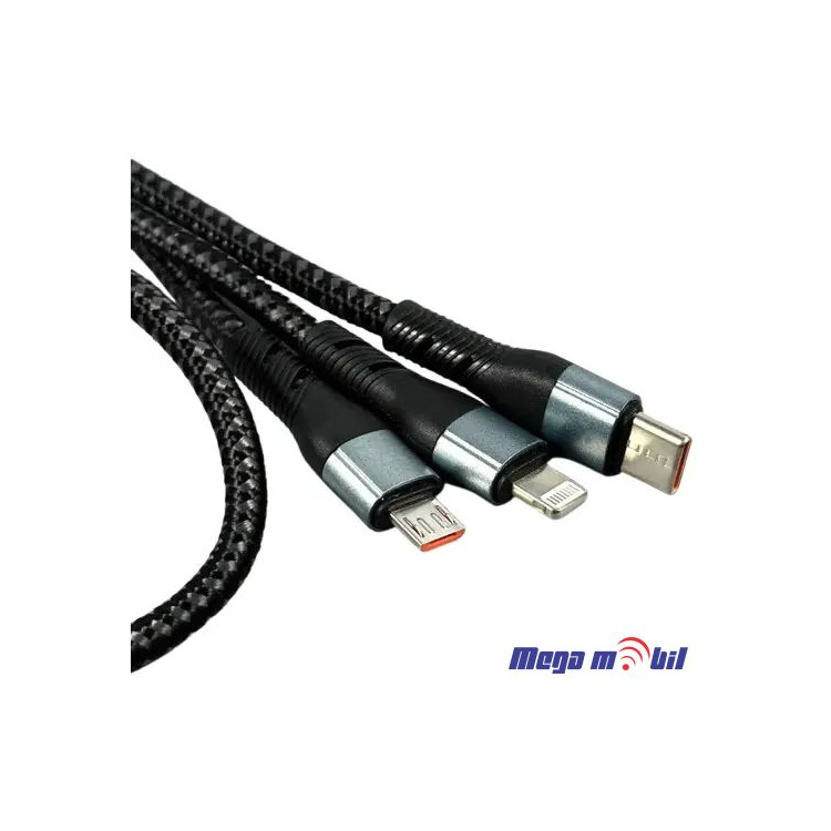 Data Kabel WUW-X231 5 vo 1 60W 1.2m FAST black