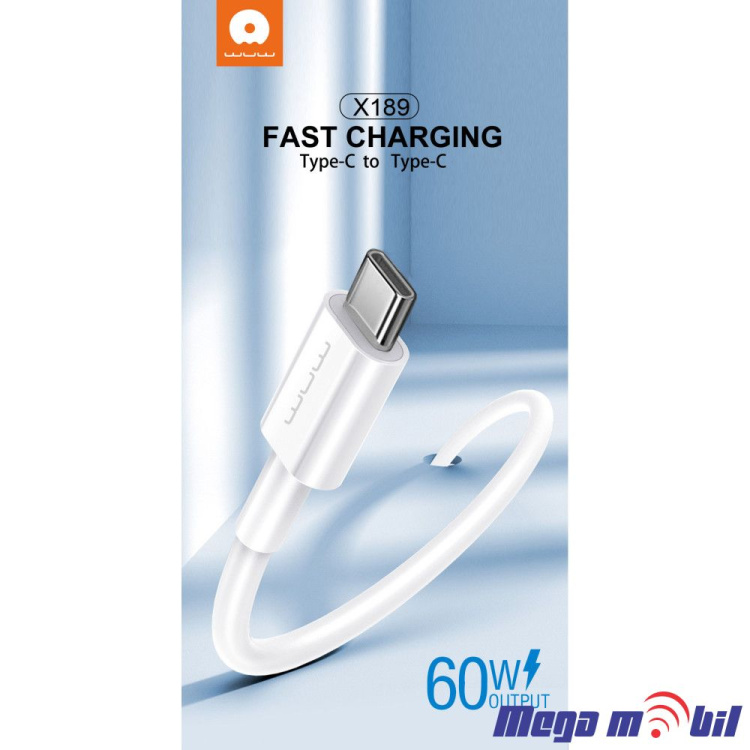 Data Kabel iPhone 15 PD WUW-X189 60W 2m FAST white