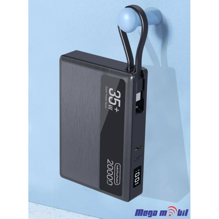 Baterija eksterna 20000mAh WUW-Y155 FAST+PD 35W black