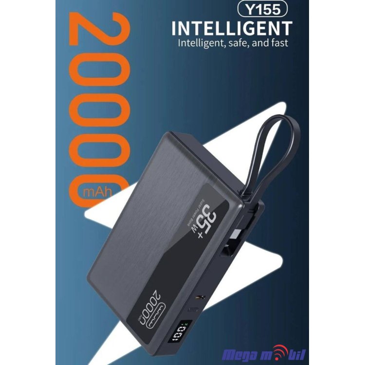 Baterija eksterna 20000mAh WUW-Y155 FAST+PD 35W black