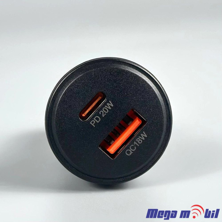 Polnac 12V/24V WUW-C242 PD 20W+QC 18W black