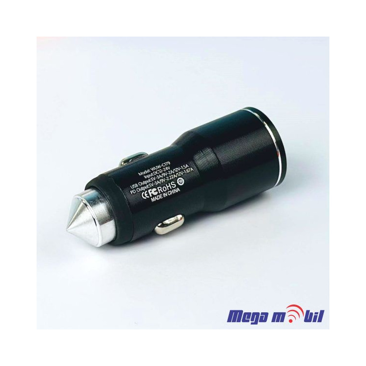 Polnac 12V/24V Type C PD WUW-T76 PD 20W+QC 18W black
