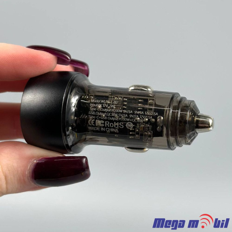 Polnac 12V/24V Type C PD WUW-T103 PD 30W+QC 18W black