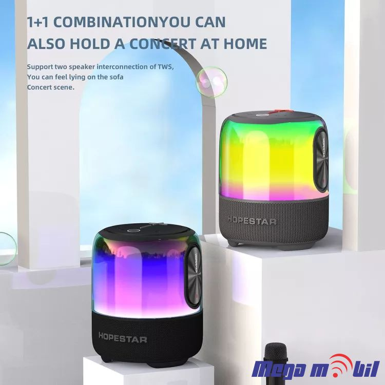 Zvucnik Bluetooth Karaoke Hopestar SC-01 so 1 mikrofon black