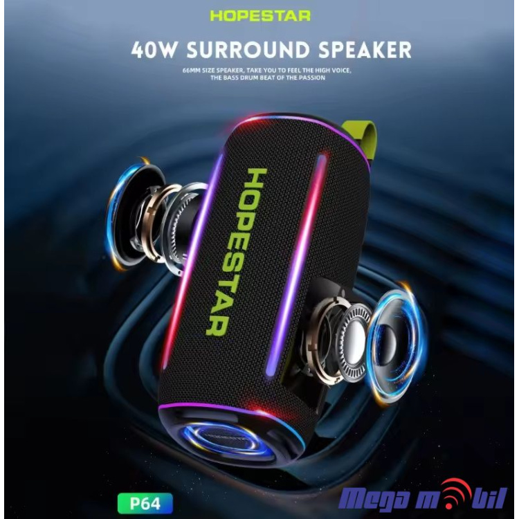 Zvucnik Bluetooth Hopestar P64 black