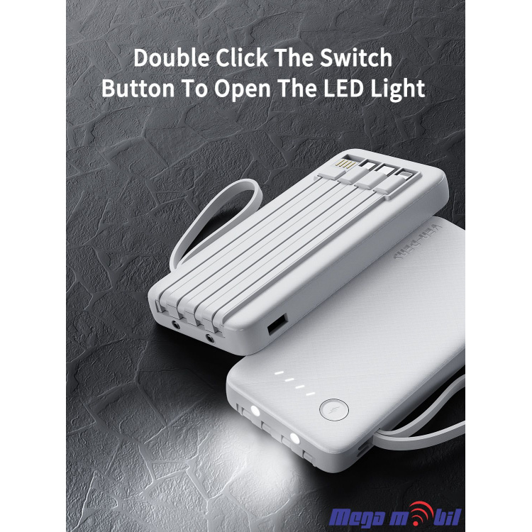 Baterija eksterna 10000mAh VD-PB058 white