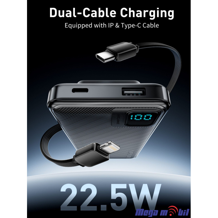 Baterija eksterna 10000mAh VD-PB061 black