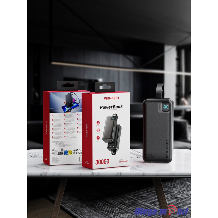 Baterija eksterna 30000mAh VD-PB062 white