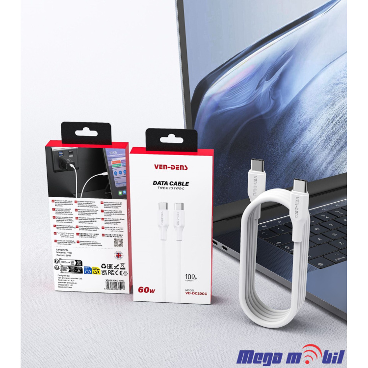 Data Kabel Type C VD-DC20C 1m FAST white