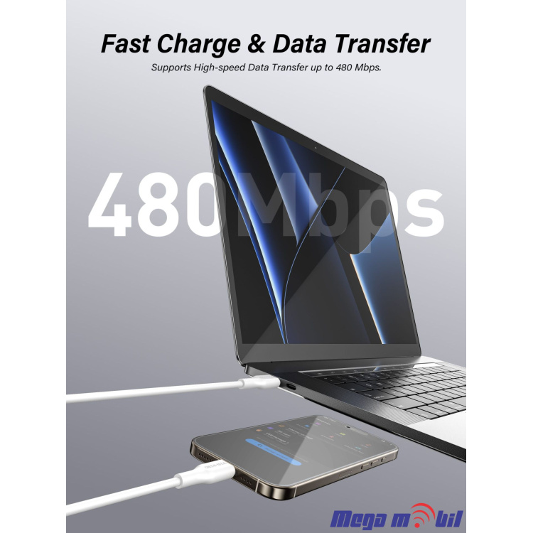 Data Kabel iPhone PD FAST VD-DC20CL 27W 1m white