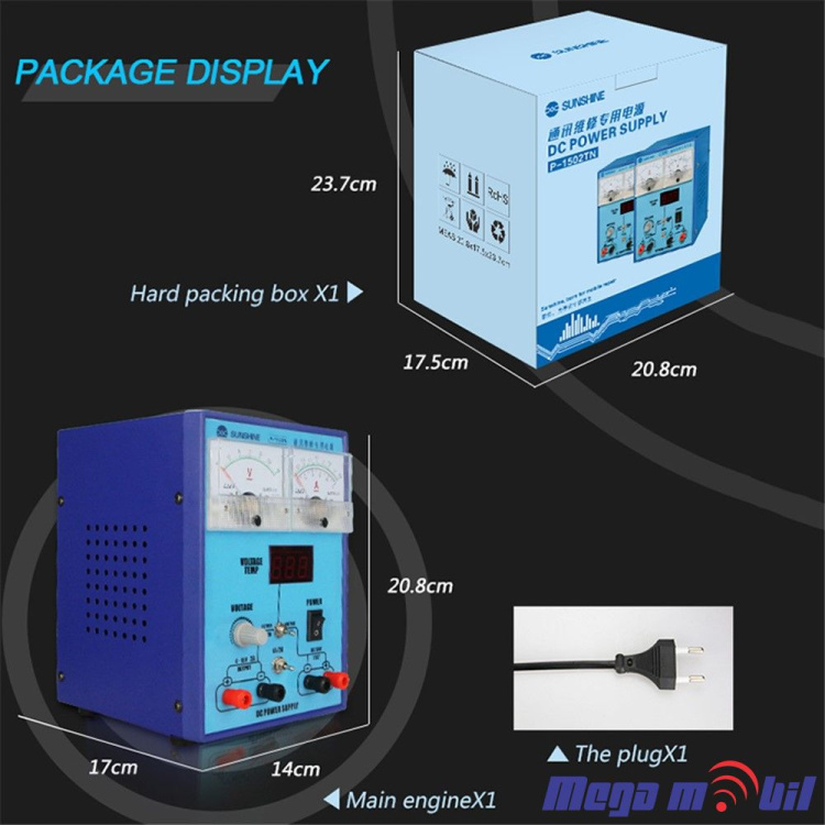 Napojuvanje P-1502TN 15V 2A digital plus analog