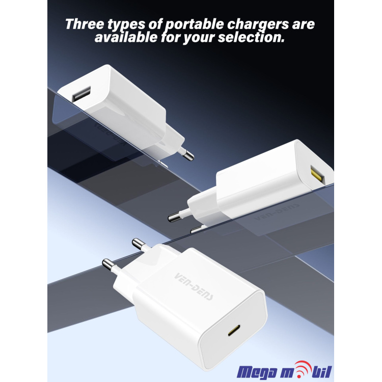 Polnac 220V iPhone VD-TC016BC+DC20CL PD 20W white