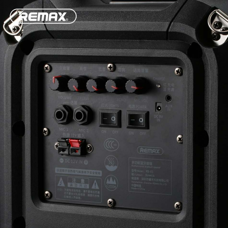Zvucnik Bluetooth karaoke REMAX RB-X3 black/red